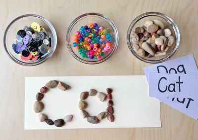 Spelling with Loose Parts