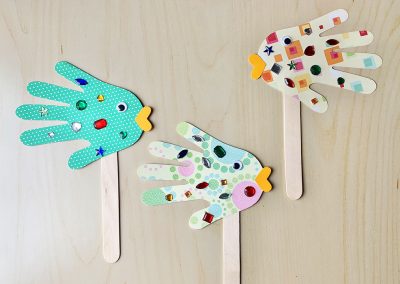 Handprint Fish Puppets